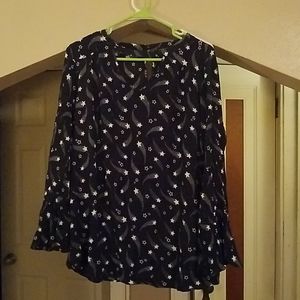 Navy stars blouse
